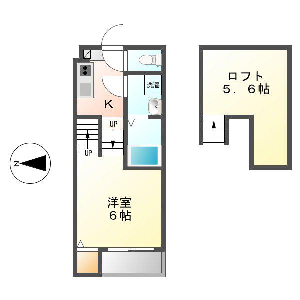 リラシェ瑞穂(1K/2階)の間取り写真