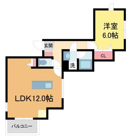 M.255(1LDK/1階)の間取り写真