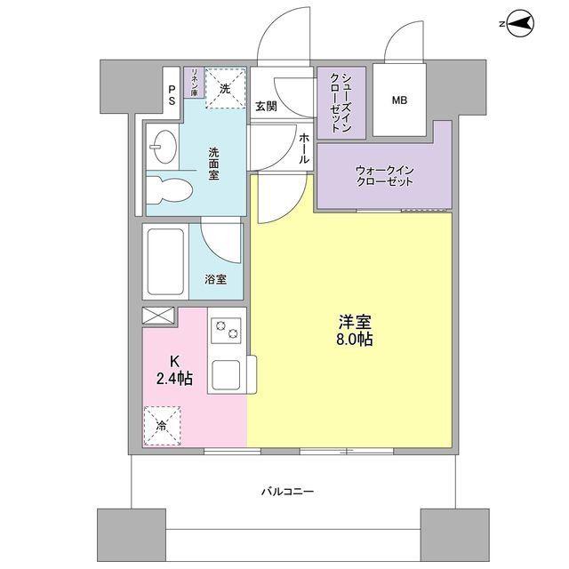 スタイリオ横浜反町(1K/5階)の間取り写真