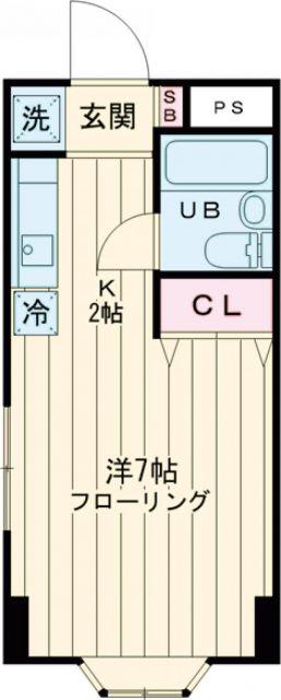 ARK HOUSE F(ワンルーム/3階)の間取り写真