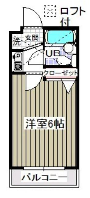 ローズアパート(1K/2階)の間取り写真