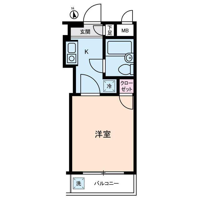 ワコーレよみうりランド(1K/5階)の間取り写真