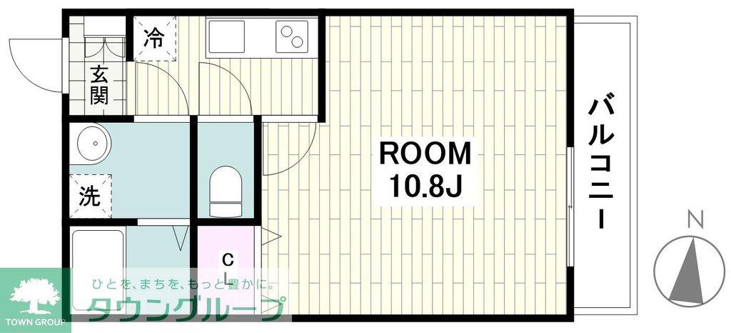 フルセイル南町田I(1K/3階)の間取り写真