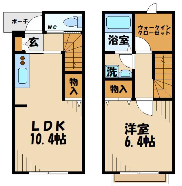アンソレイエ(1LDK/1階)の間取り写真