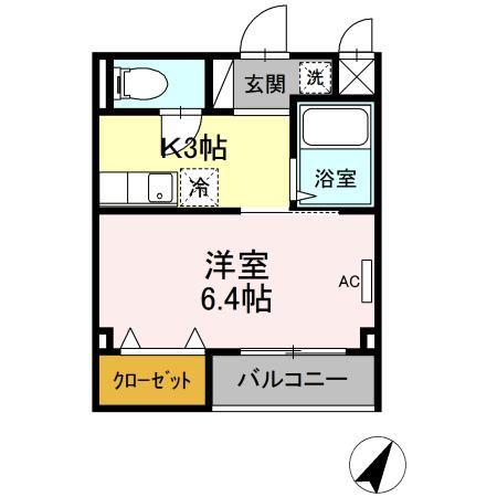 G.M.COURT(1K/1階)の間取り写真