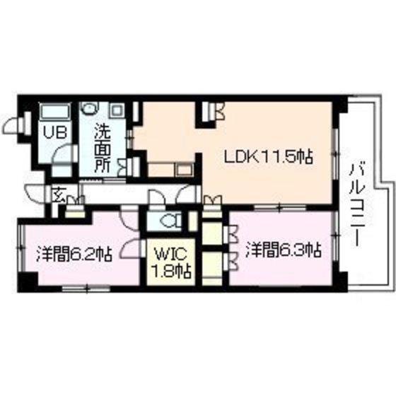 チェリー・アベニュー(2SLDK/1階)の間取り写真