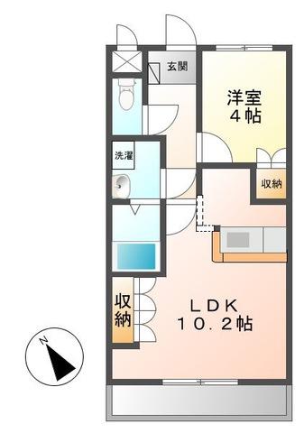 ソフィア(1LDK/1階)の間取り写真