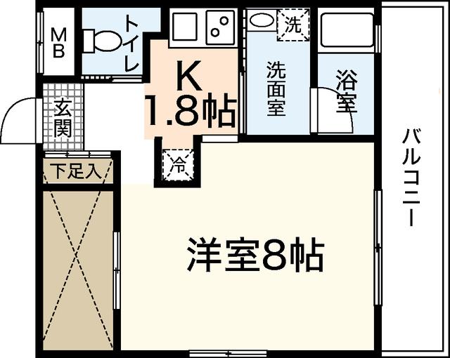 フォーリングステージ京橋(1K/3階)の間取り写真