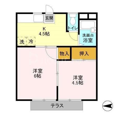 サマックス アルテール(2K/1階)の間取り写真