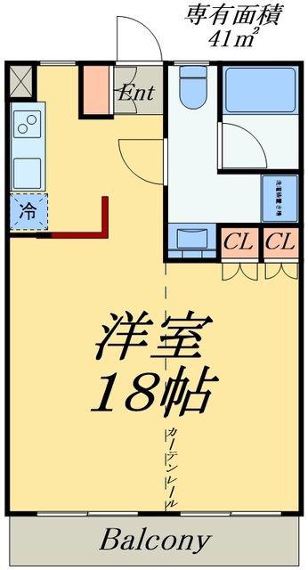 千浜ビル(ワンルーム/9階)の間取り写真
