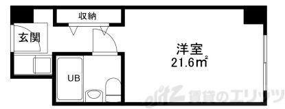 ステュディオ新大阪(ワンルーム/3階)の間取り写真
