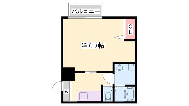 エヌエムスワサントユイット(1K/2階)の間取り写真