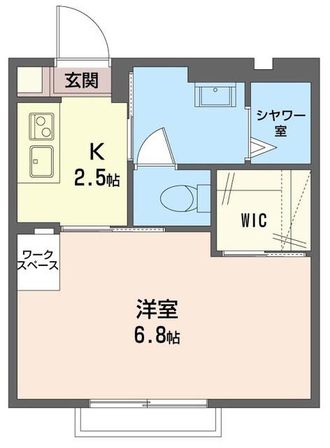 メゾンコルヌイユ(1K/2階)の間取り写真