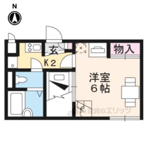 レオパレスRYOUMA(1K/2階)の間取り写真