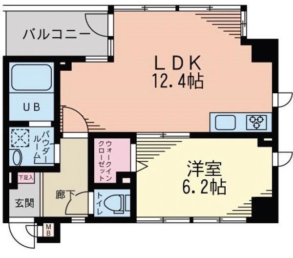 CLOVER A85(1LDK/5階)の間取り写真