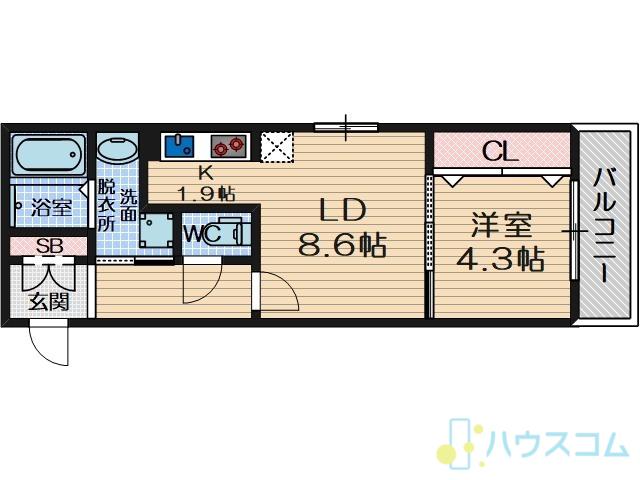 メゾン・ド・エトワール(1LDK/1階)の間取り写真