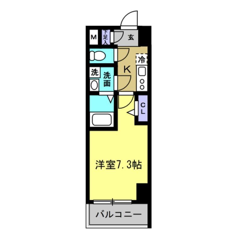 SUN STATE 東海(1K/6階)の間取り写真