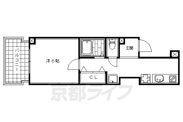 T`S CASA 御幸町(1K/2階)の間取り写真