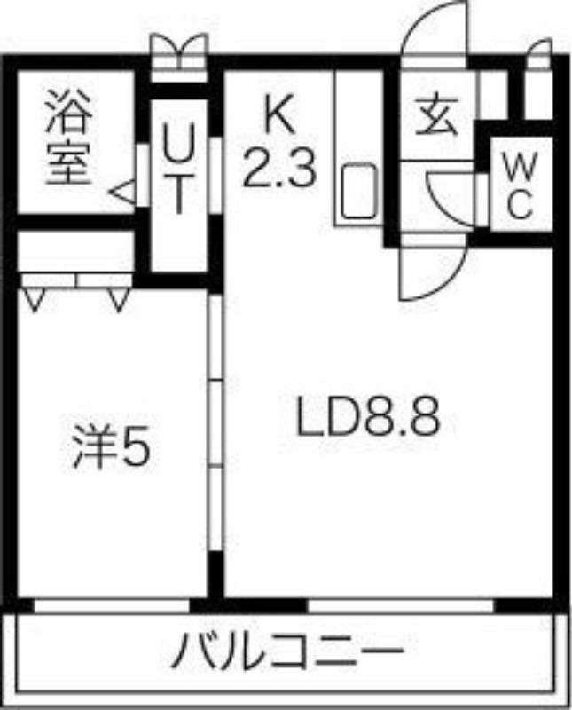 BIRTH(1LDK/2階)の間取り写真