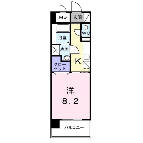デイドリーム(1K/3階)の間取り写真