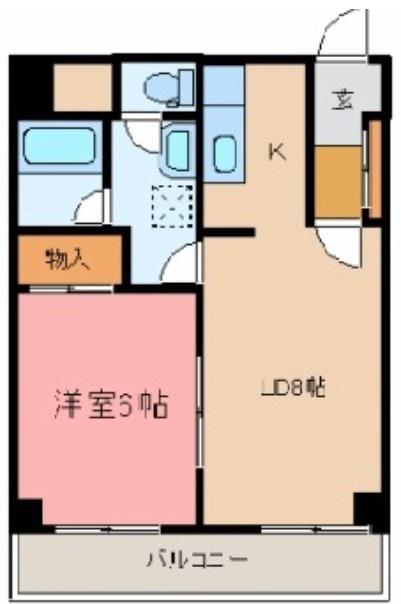 シャングリラ今泉(1LDK/2階)の間取り写真