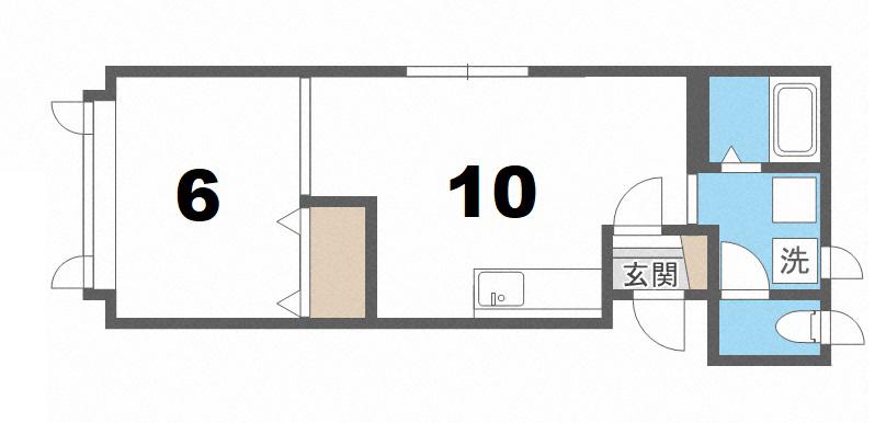 ドリームラッシュI(1LDK/1階)の間取り写真