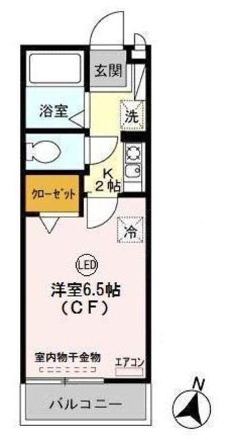 グリーンハイツ(1K/2階)の間取り写真