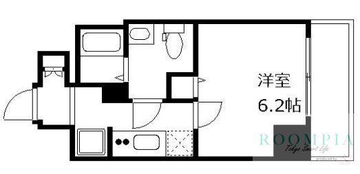 GENOVIA京成立石IISKYGARDEN(1K/2階)の間取り写真