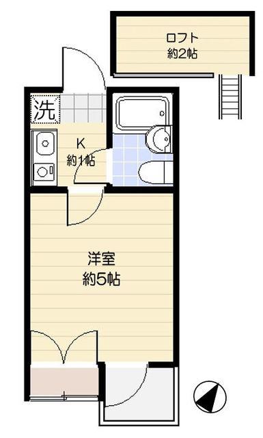 メゾン和泉(1K/1階)の間取り写真