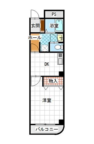 シティガーデン南通II(1DK/8階)の間取り写真