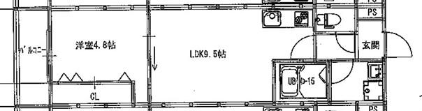 アート守口(1LDK/1階)の間取り写真