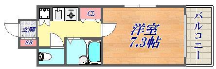 ランドマークシティ神戸西元町(1K/10階)の間取り写真