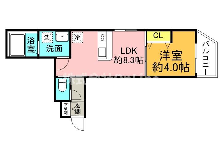 SIERRA深江南(1LDK/1階)の間取り写真