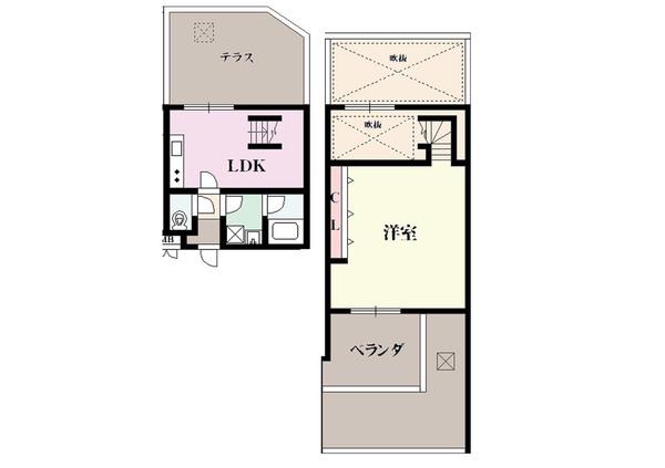 ウエストキャピタル梅田(1LDK/8階)の間取り写真