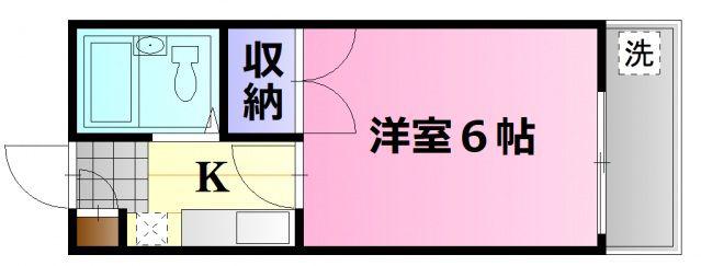 センチュリー21(1K/1階)の間取り写真
