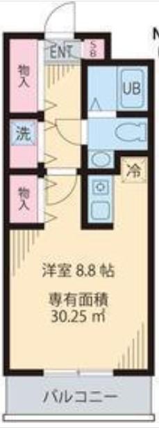 レクエルド(ワンルーム/3階)の間取り写真