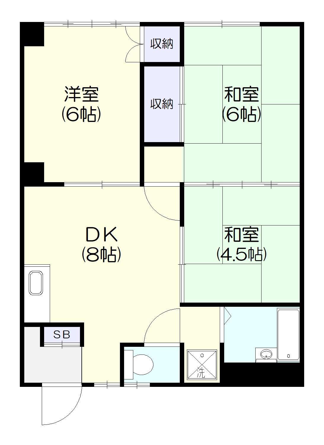 メゾンサクセスA(3DK/2階)の間取り写真