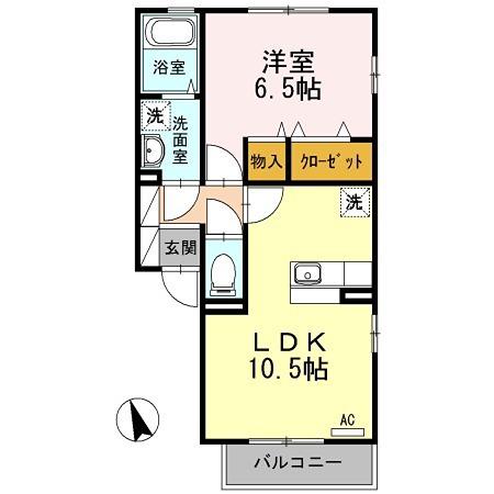 プチトリアノン(1LDK/2階)の間取り写真