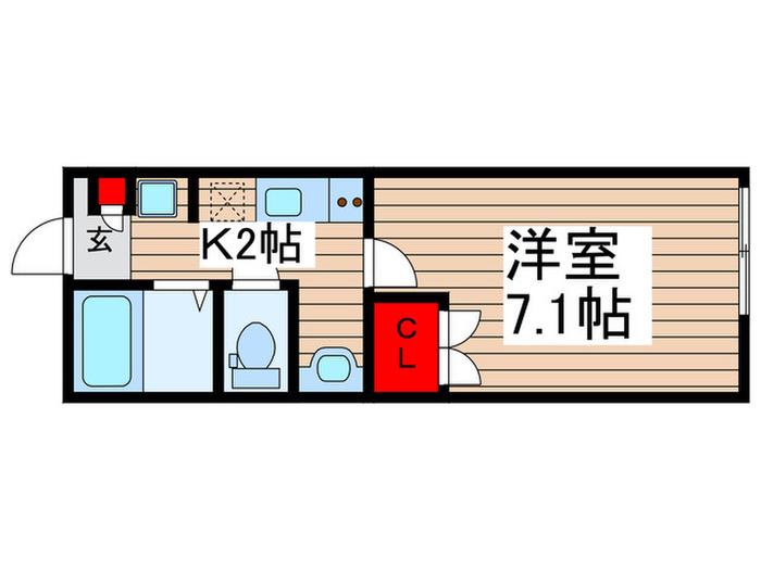 セナ船橋(1K/2階)の間取り写真