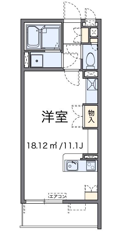 日暮里・舎人ライナー 舎人駅 徒歩7分 3階建 築13年(ワンルーム/1階)の間取り写真