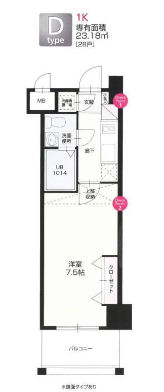 67 BENEFIT21博多(1K/9階)の間取り写真