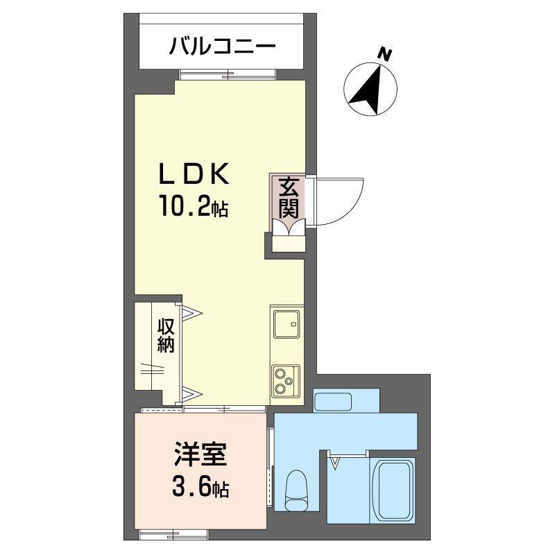 アルフラット パセリ25(1LDK/2階)の間取り写真