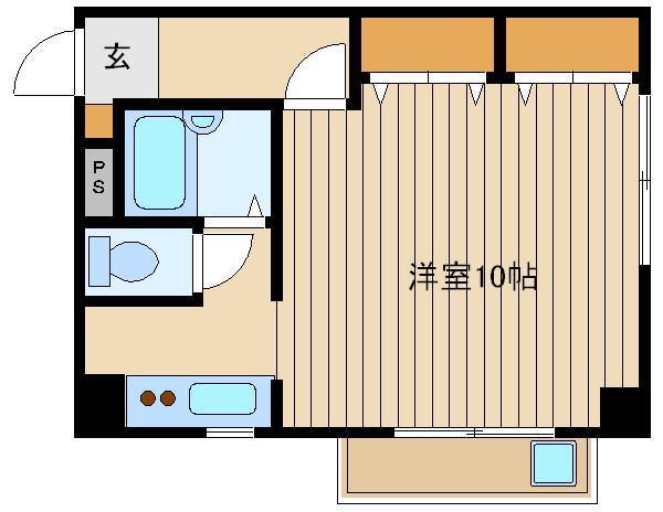 若尾ビル(ワンルーム/2階)の間取り写真