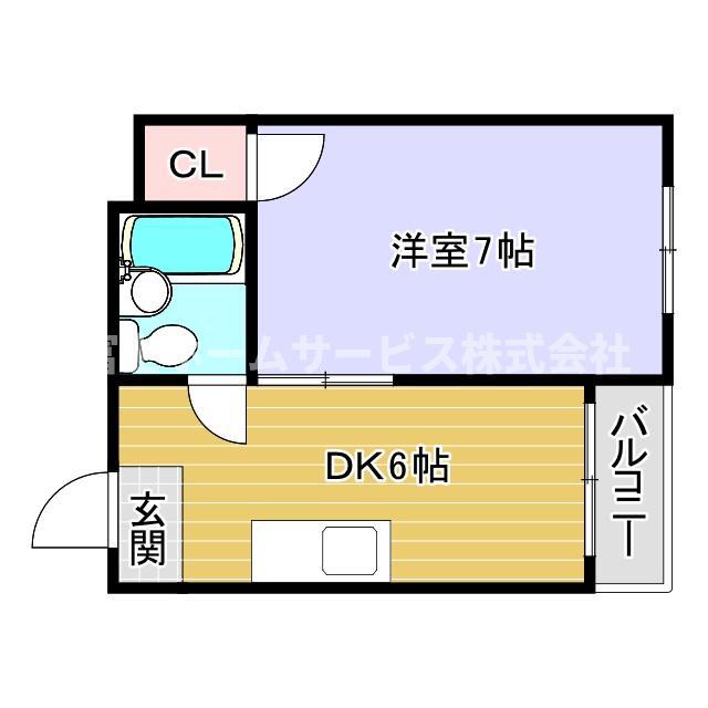 プレアール天王寺(1DK/4階)の間取り写真
