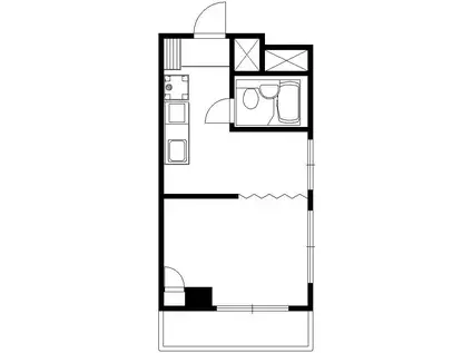 太洋ハイツ南麻布(1K/8階)の間取り写真
