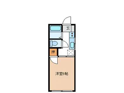 阿久津コーポ(1K/2階)の間取り写真