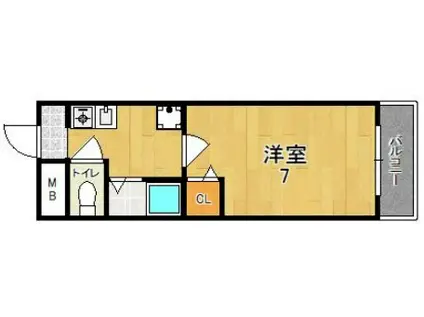 マ・メゾン舟尾(1K/4階)の間取り写真