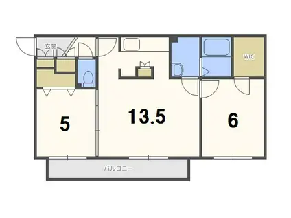 フロンティアひばりが丘(2LDK/2階)の間取り写真