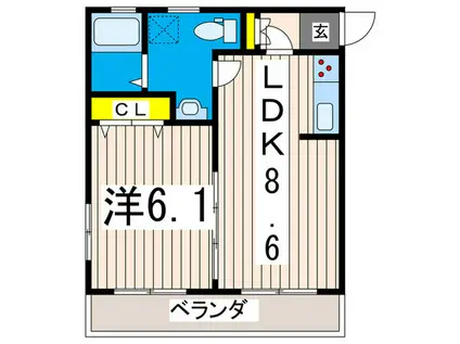 メゾン・ド・エスポワール磯子(1LDK/2階)の間取り写真