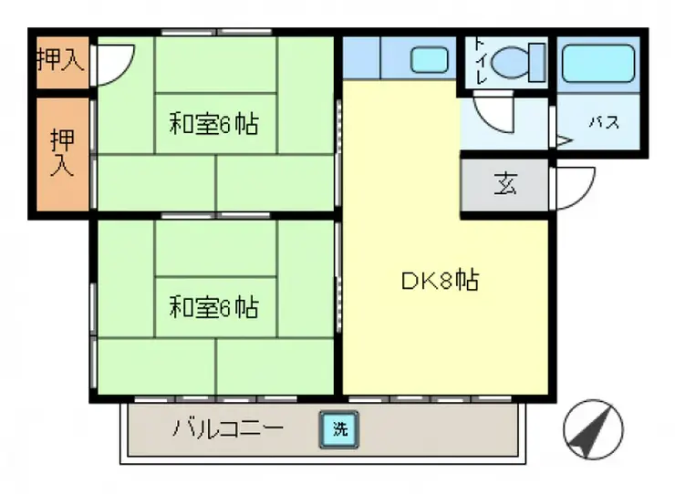 大成コーポ 2階階 間取り